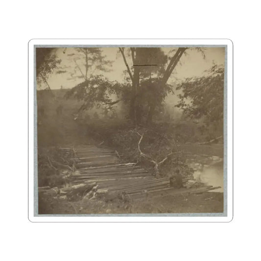 Pontoon Bridge (U.S. Civil War) STICKER Vinyl Kiss-Cut Decal 2 Inch White - The Sticker Space