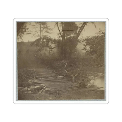 Pontoon Bridge (U.S. Civil War) STICKER Vinyl Kiss-Cut Decal 4 Inch White - The Sticker Space