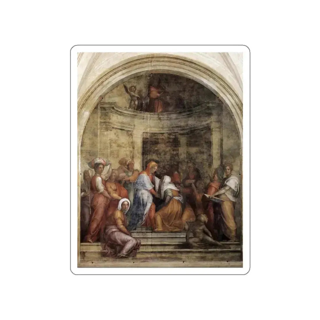 PONTORMO, Jacopo - Visitation 3 (Artwork) STICKER Vinyl Die-Cut Decal White Die-Cut 3 Inch - The Sticker Space