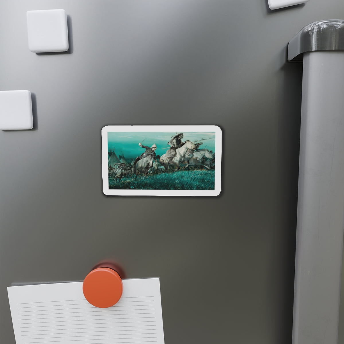 Pony Soldier (Magazine Illustration) Refrigerator Magnet-The Sticker Space