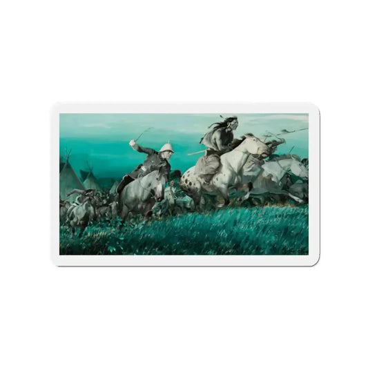 Pony Soldier (Magazine Illustration) Refrigerator Magnet 2 Inch Die-Cut - The Sticker Space