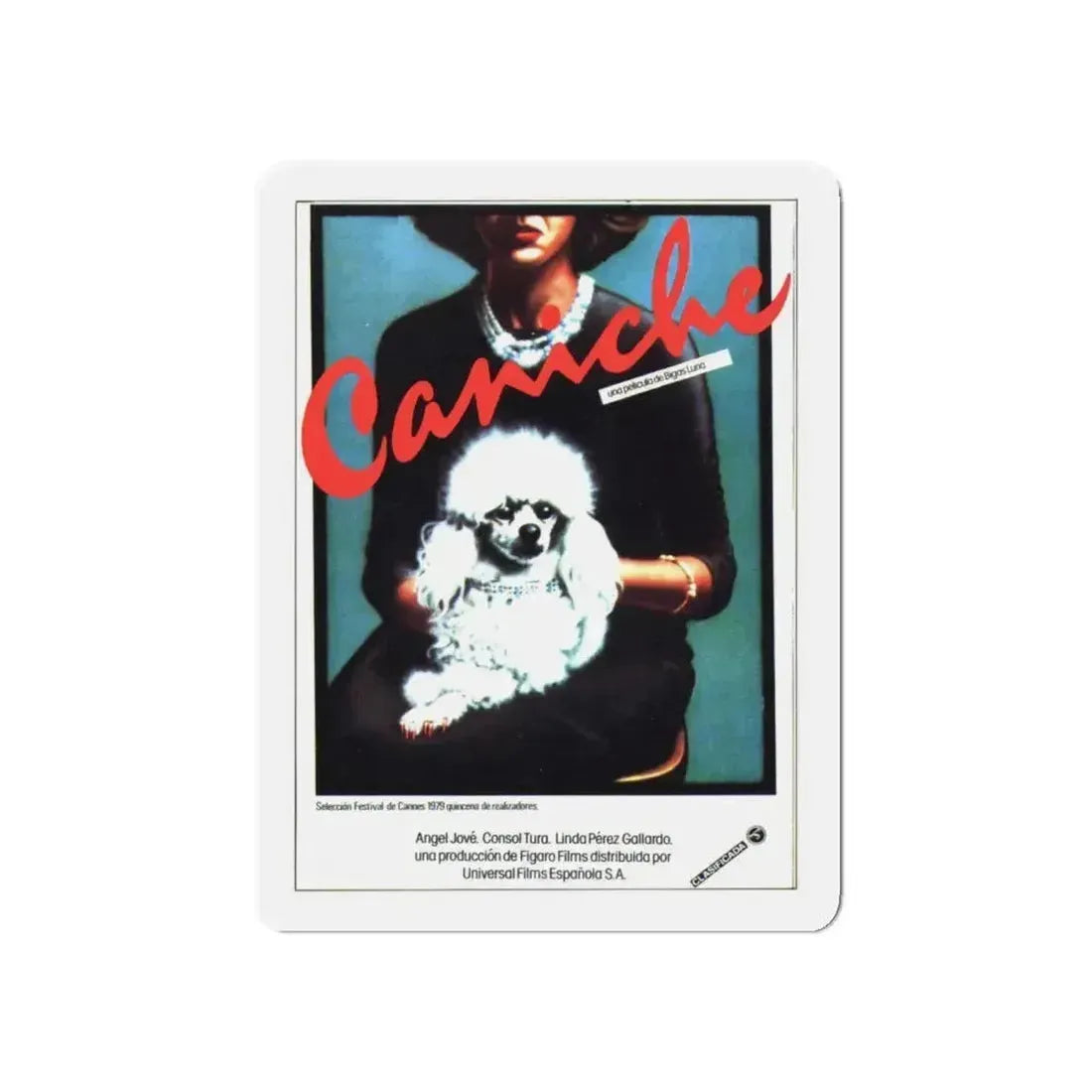 POODLE 1979 Movie Poster - Refrigerator Magnet 5 Inch Die-Cut - The Sticker Space