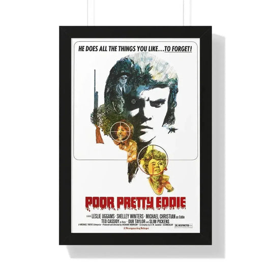 POOR PRETTY EDDIE 1975 - Framed Movie Poster 16″ x 24″ Black - The Sticker Space