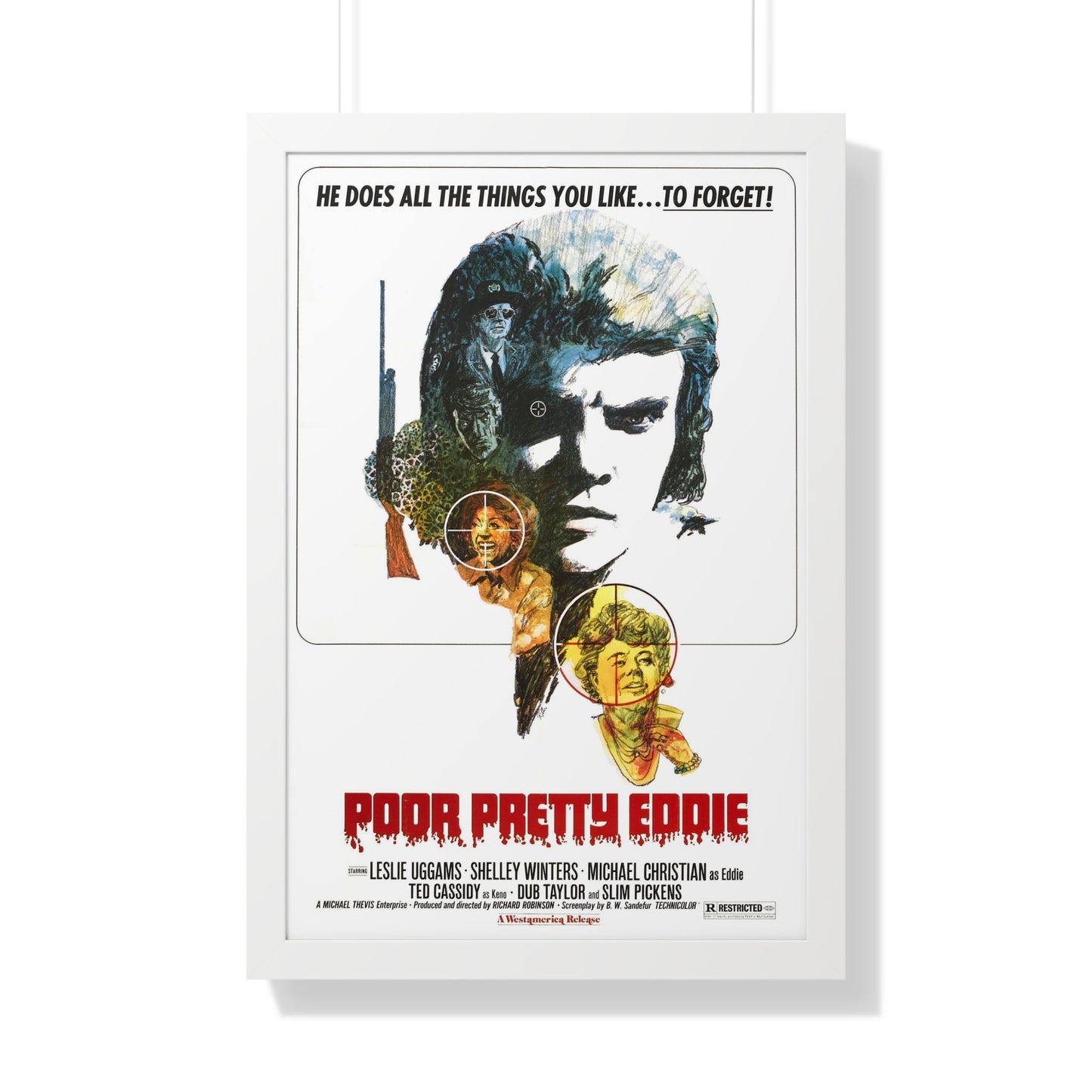 POOR PRETTY EDDIE 1975 - Framed Movie Poster-20" x 30"-The Sticker Space