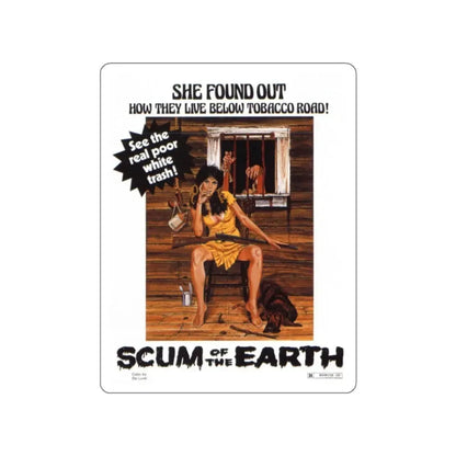 POOR WHITE TRASH II (SCUM OF THE EARTH) 1974 Movie Poster STICKER Vinyl Die-Cut Decal 3 Inch - The Sticker Space