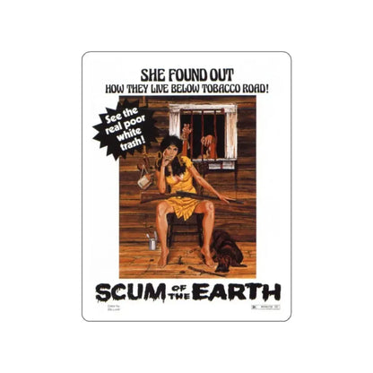 POOR WHITE TRASH II (SCUM OF THE EARTH) 1974 Movie Poster STICKER Vinyl Die-Cut Decal 5 Inch - The Sticker Space