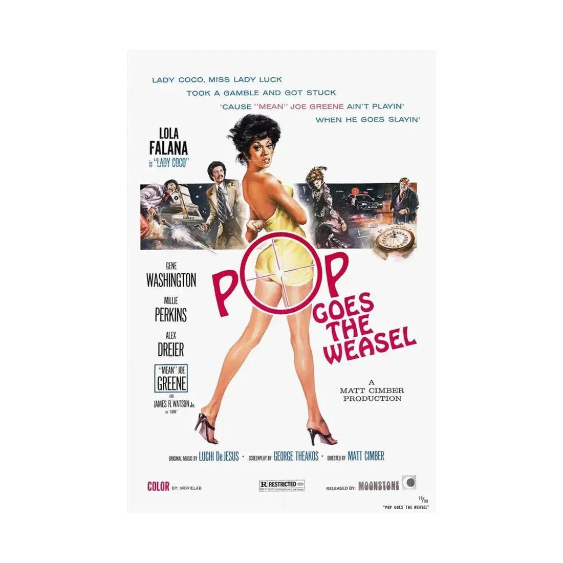 POP GOES THE WEASEL 1975 - Paper Movie Poster - The Sticker Space