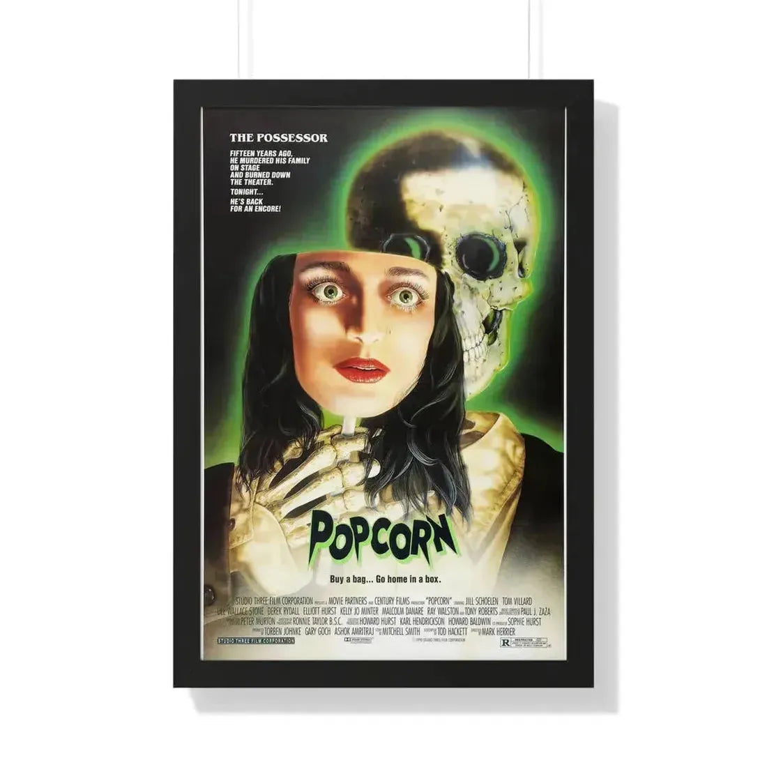 POPCORN 1991 - Framed Movie Poster 20" x 30" Black - The Sticker Space