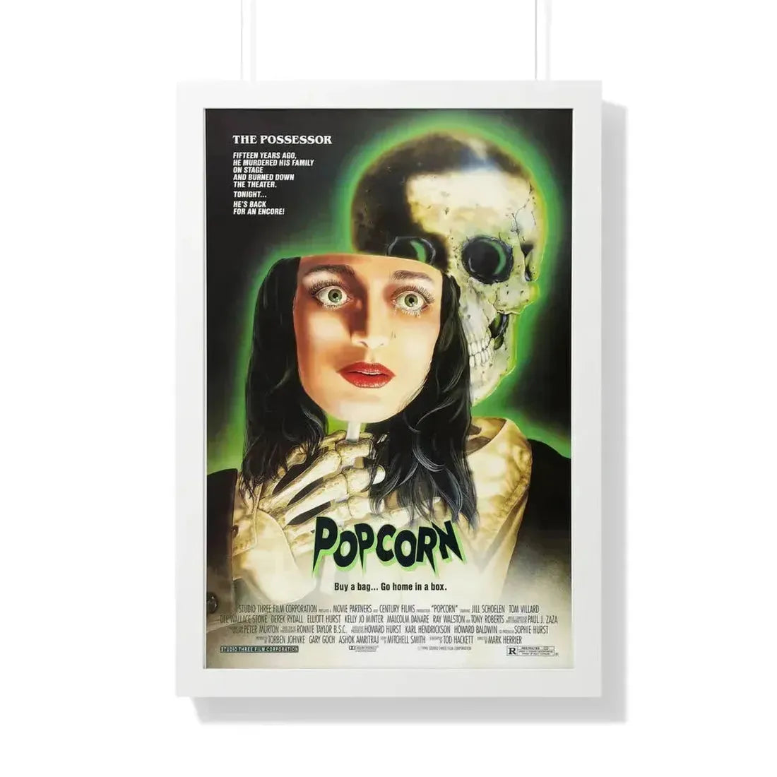 POPCORN 1991 - Framed Movie Poster 20" x 30" White - The Sticker Space
