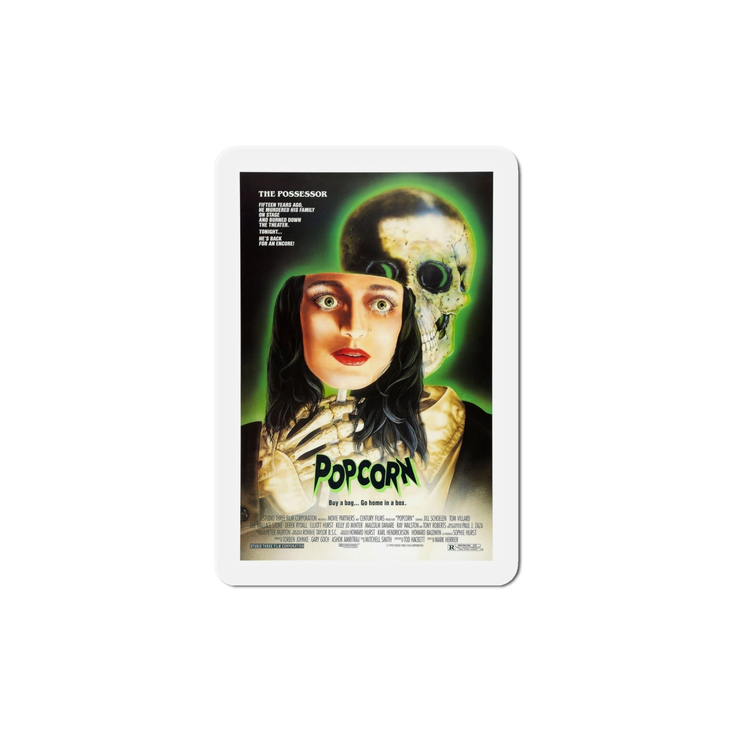 Popcorn 1991 Movie Poster Die-Cut Magnet-6 Inch-The Sticker Space