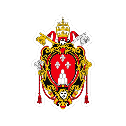 Pope Paul VIcoat of arms (Italy) (Coat of Arms) STICKER Vinyl Kiss-Cut Decal 3 Inch White - The Sticker Space