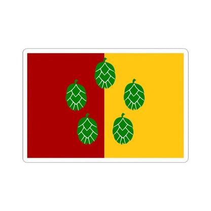 Poperinge vlag (Belgium) STICKER Vinyl Kiss-Cut Decal 3 Inch White - The Sticker Space