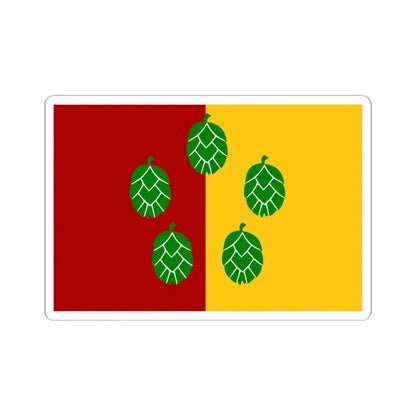 Poperinge vlag (Belgium) STICKER Vinyl Kiss-Cut Decal 4 Inch White - The Sticker Space