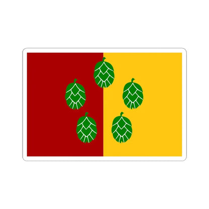 Poperinge vlag (Belgium) STICKER Vinyl Kiss-Cut Decal 6 Inch White - The Sticker Space