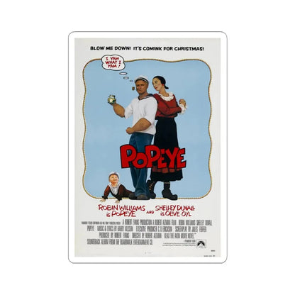 Popeye 1980 Movie Poster - STICKER Vinyl Kiss-Cut Decal 4 Inch White - The Sticker Space
