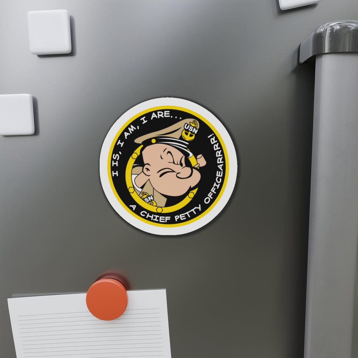 Popeye CPO (U.S. Navy) Die-Cut Magnet-The Sticker Space