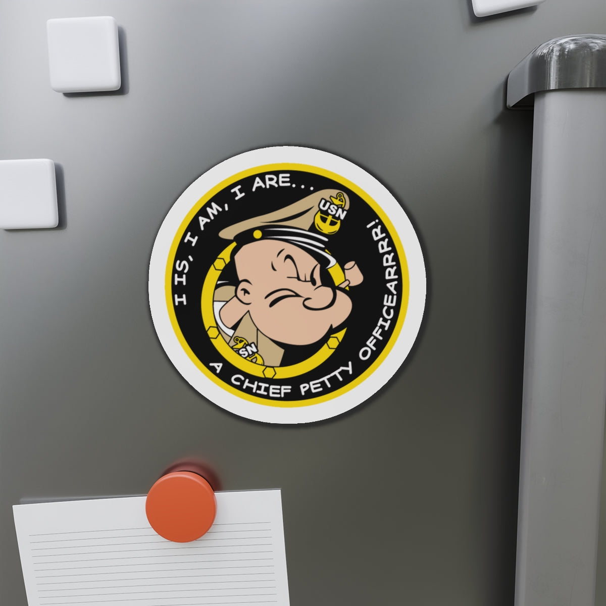 Popeye CPO (U.S. Navy) Die-Cut Magnet-The Sticker Space