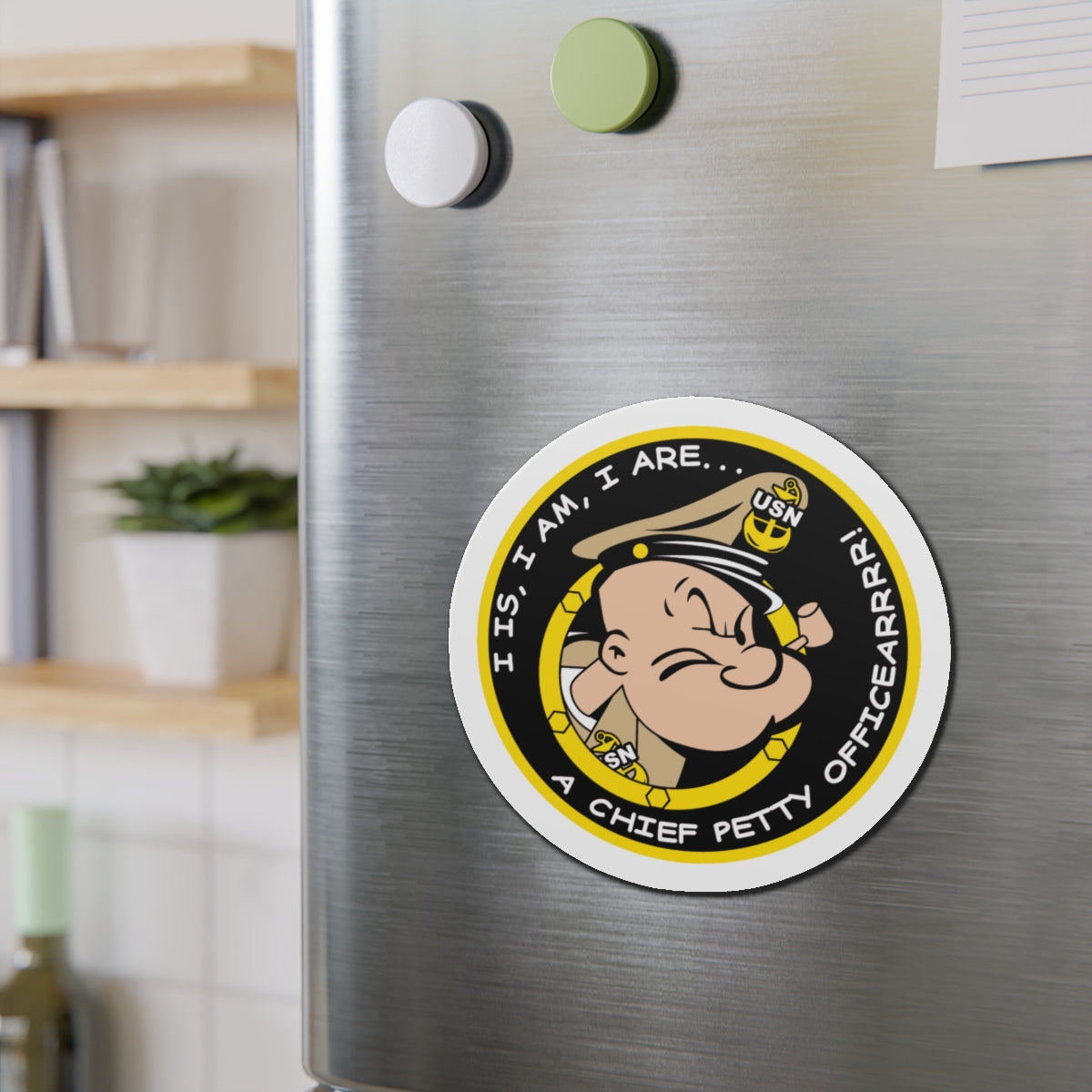 Popeye CPO (U.S. Navy) Die-Cut Magnet-The Sticker Space