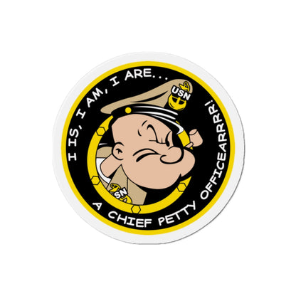 Popeye CPO (U.S. Navy) Die-Cut Magnet-2" x 2"-The Sticker Space