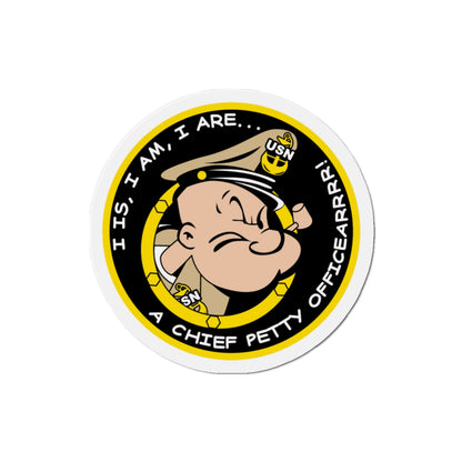 Popeye CPO (U.S. Navy) Die-Cut Magnet-3" x 3"-The Sticker Space