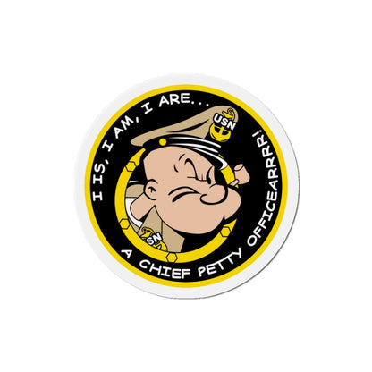 Popeye CPO (U.S. Navy) Die-Cut Magnet-4" x 4"-The Sticker Space