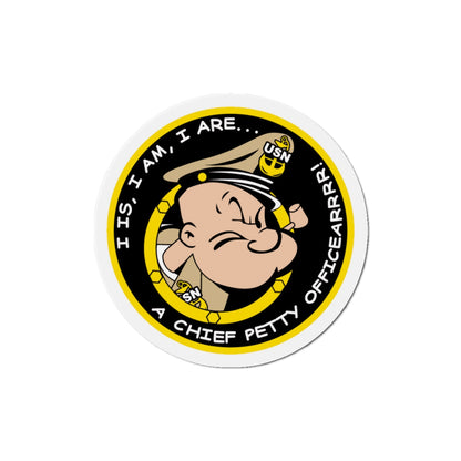 Popeye CPO (U.S. Navy) Die-Cut Magnet-5" x 5"-The Sticker Space