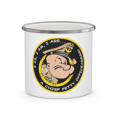 Popeye CPO (U.S. Navy) Enamel Mug 12oz-12oz-The Sticker Space