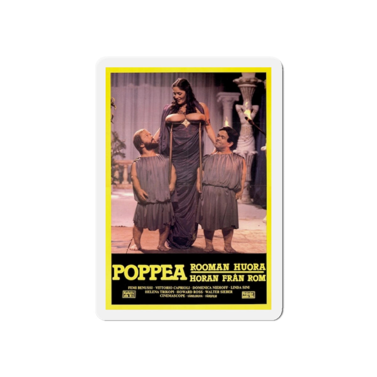 POPPEA 1972 Movie Poster - Refrigerator Magnet-6" × 6"-The Sticker Space