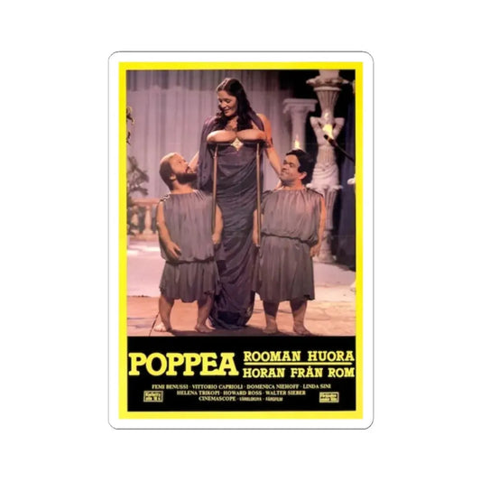 POPPEA 1972 Movie Poster - STICKER Vinyl Kiss-Cut Decal 2 Inch White - The Sticker Space
