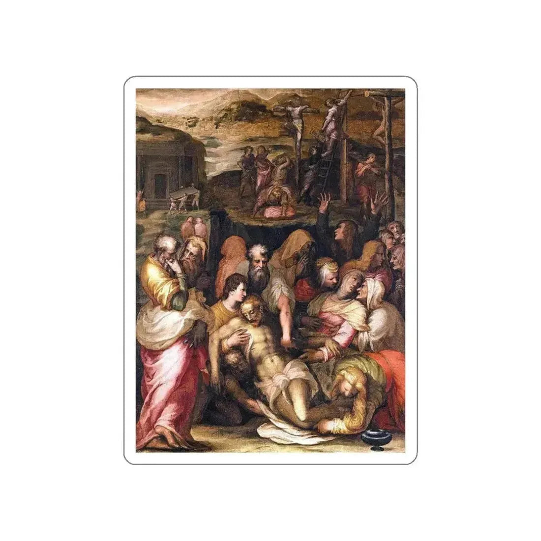 POPPI, Francesco - Lamentation over the Dead Christ (Artwork) STICKER Vinyl Die-Cut Decal White Die-Cut 3 Inch - The Sticker Space