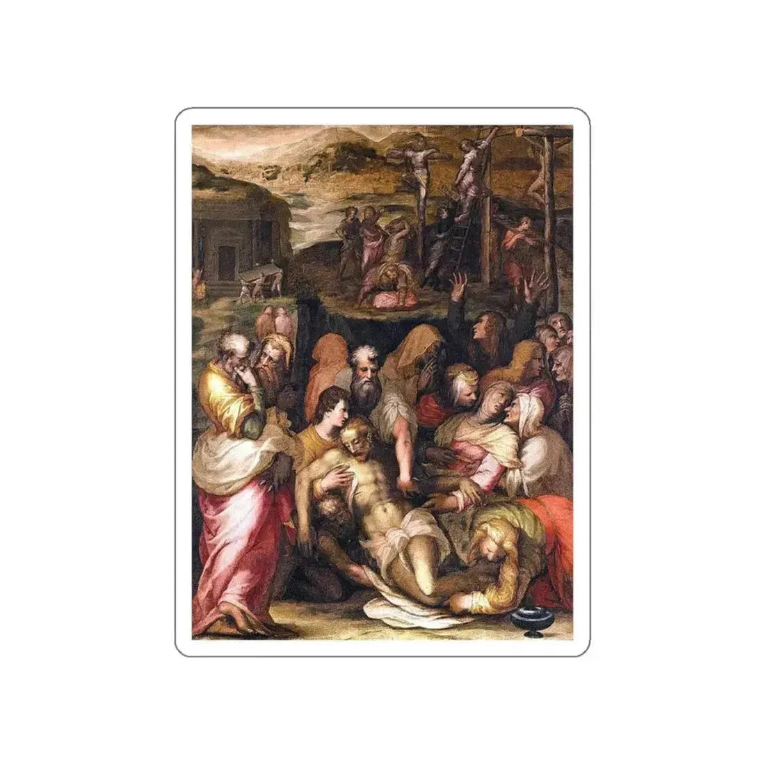 POPPI, Francesco - Lamentation over the Dead Christ (Artwork) STICKER Vinyl Die-Cut Decal White Die-Cut 5 Inch - The Sticker Space