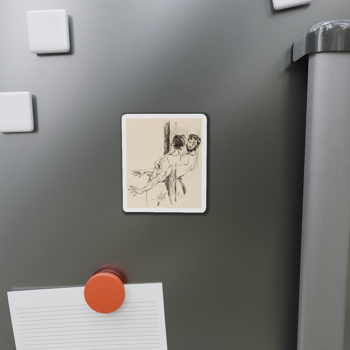 Poppy Island, Blue Book Magazine Illustration (Magazine Illustration) Refrigerator Magnet-The Sticker Space