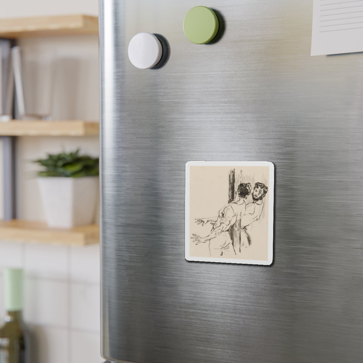 Poppy Island, Blue Book Magazine Illustration (Magazine Illustration) Refrigerator Magnet-The Sticker Space