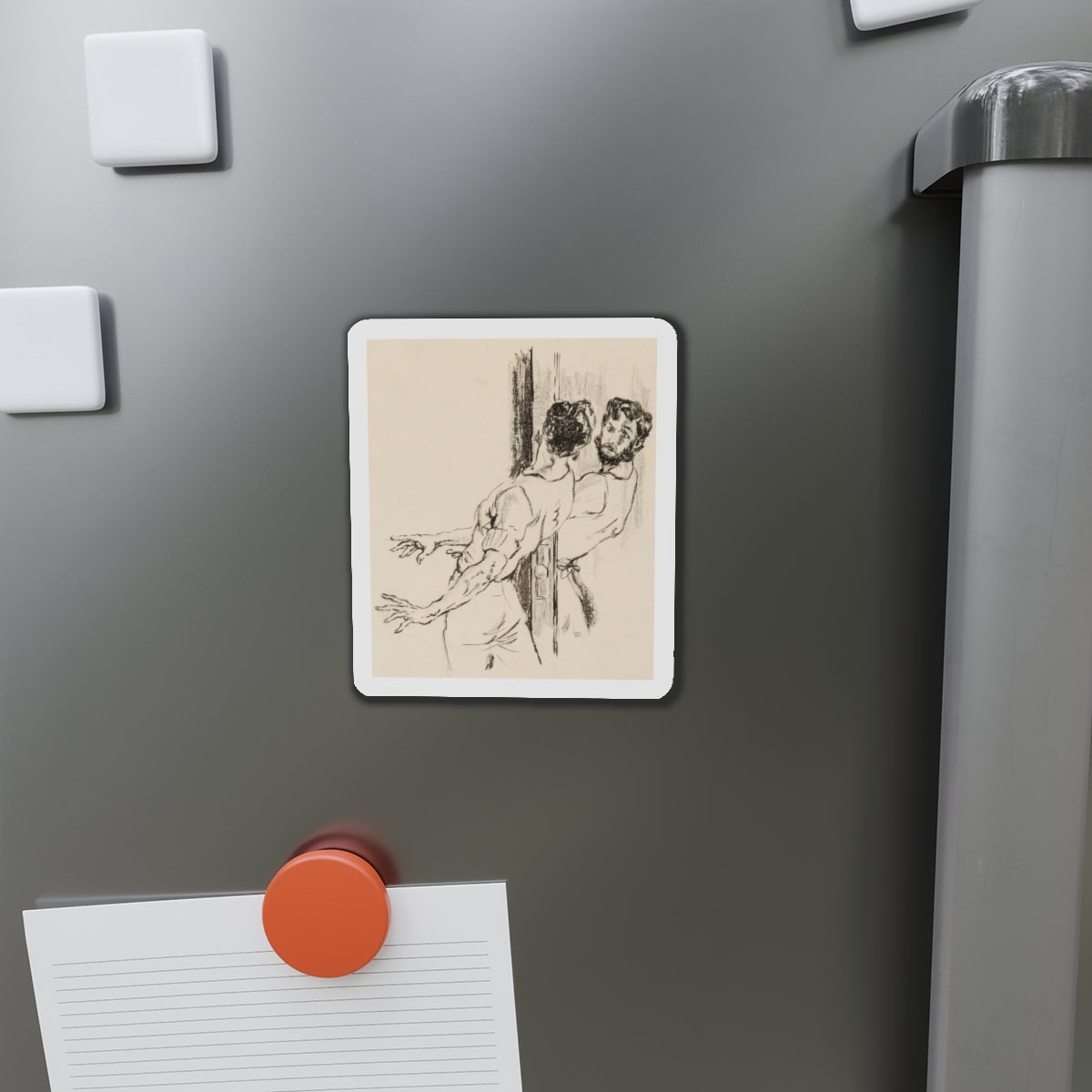 Poppy Island, Blue Book Magazine Illustration (Magazine Illustration) Refrigerator Magnet-The Sticker Space