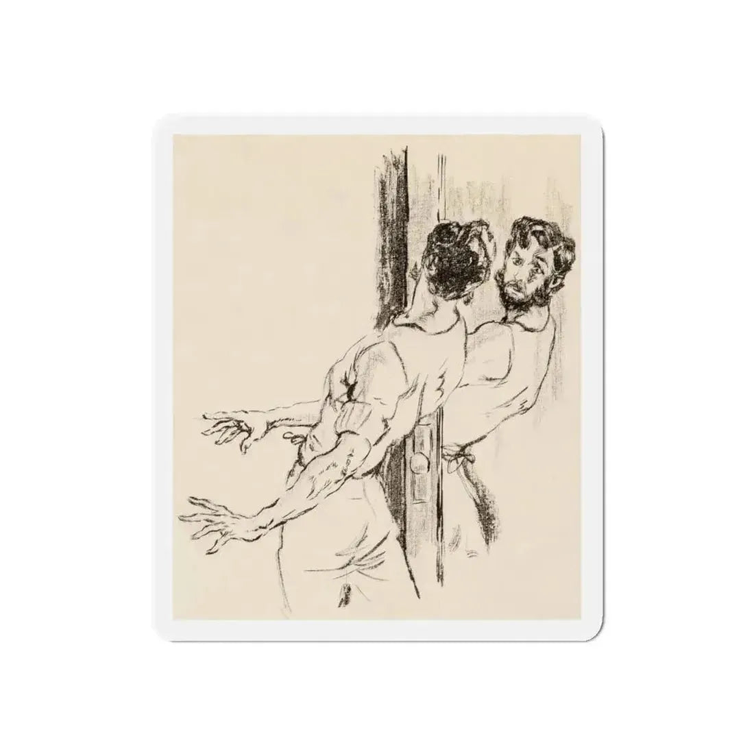 Poppy Island, Blue Book Magazine Illustration (Magazine Illustration) Refrigerator Magnet 6 Inch Die-Cut - The Sticker Space