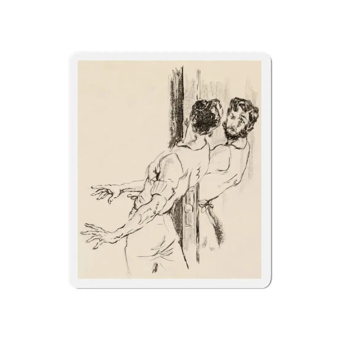 Poppy Island, Blue Book Magazine Illustration (Magazine Illustration) Refrigerator Magnet - The Sticker Space