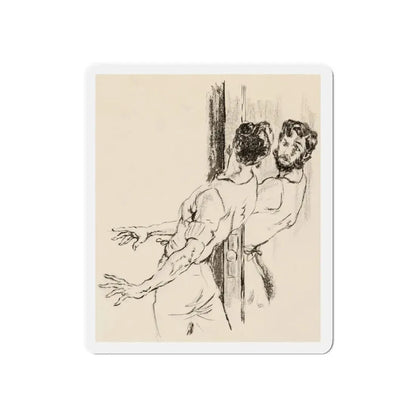 Poppy Island, Blue Book Magazine Illustration (Magazine Illustration) Refrigerator Magnet - The Sticker Space