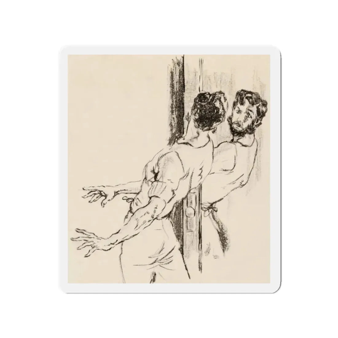 Poppy Island, Blue Book Magazine Illustration (Magazine Illustration) Refrigerator Magnet - The Sticker Space