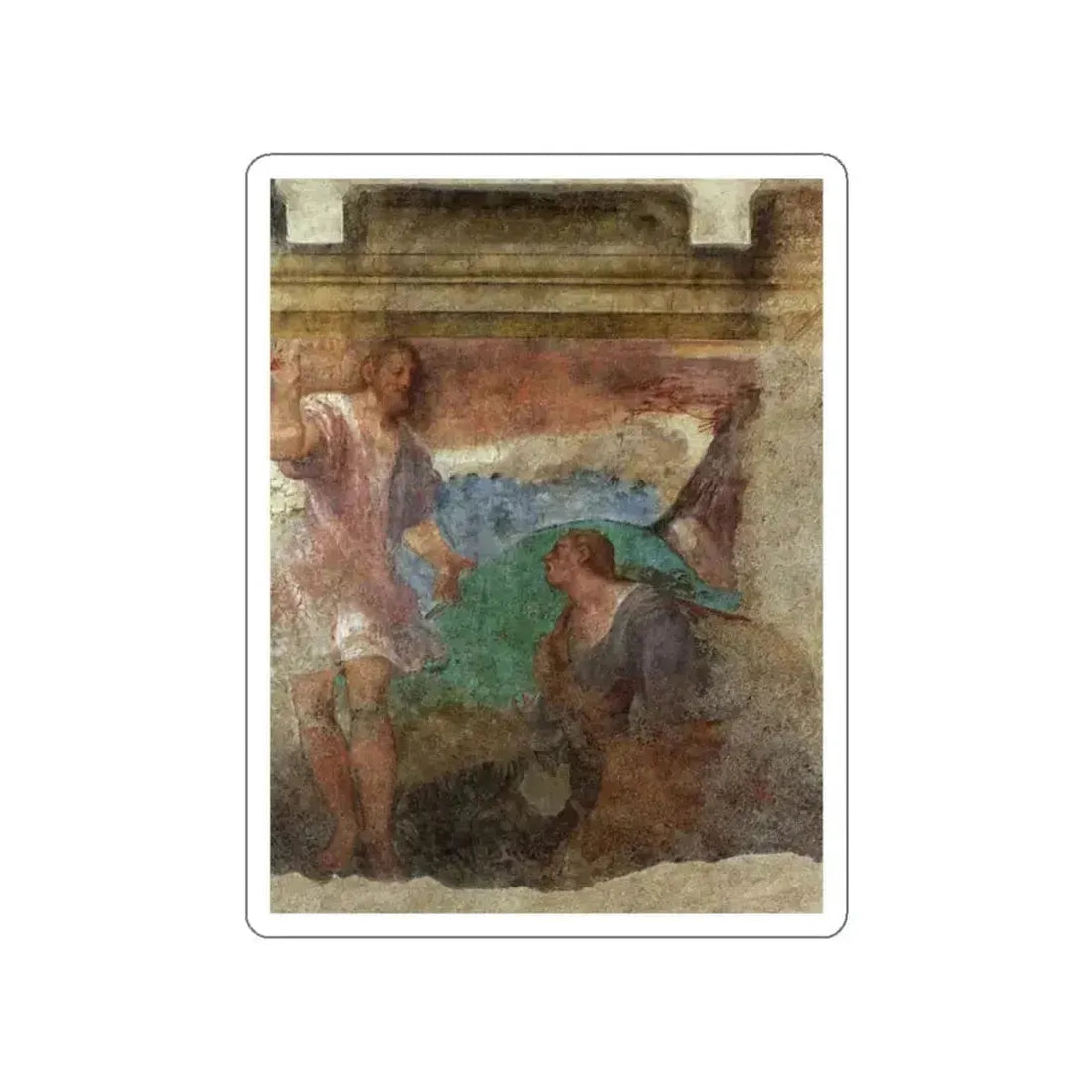 PORDENONE Giovanni Antonio - Christ and Mary Magdalen (Artwork) STICKER Vinyl Die-Cut Decal White Die-Cut 2 Inch - The Sticker Space