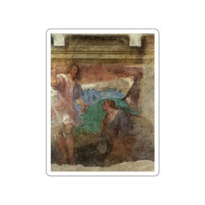 PORDENONE Giovanni Antonio - Christ and Mary Magdalen (Artwork) STICKER Vinyl Die-Cut Decal White Die-Cut 2 Inch - The Sticker Space