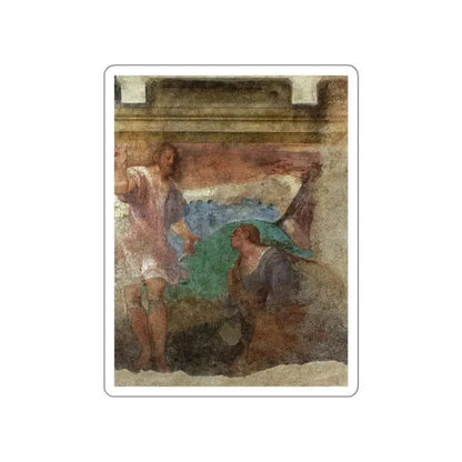 PORDENONE Giovanni Antonio - Christ and Mary Magdalen (Artwork) STICKER Vinyl Die-Cut Decal White Die-Cut 4 Inch - The Sticker Space