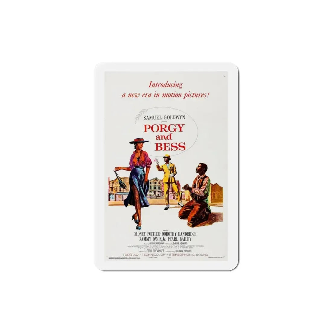 Porgy and Bess 1959 Movie Poster Refrigerator Magnet 3 Inch - The Sticker Space