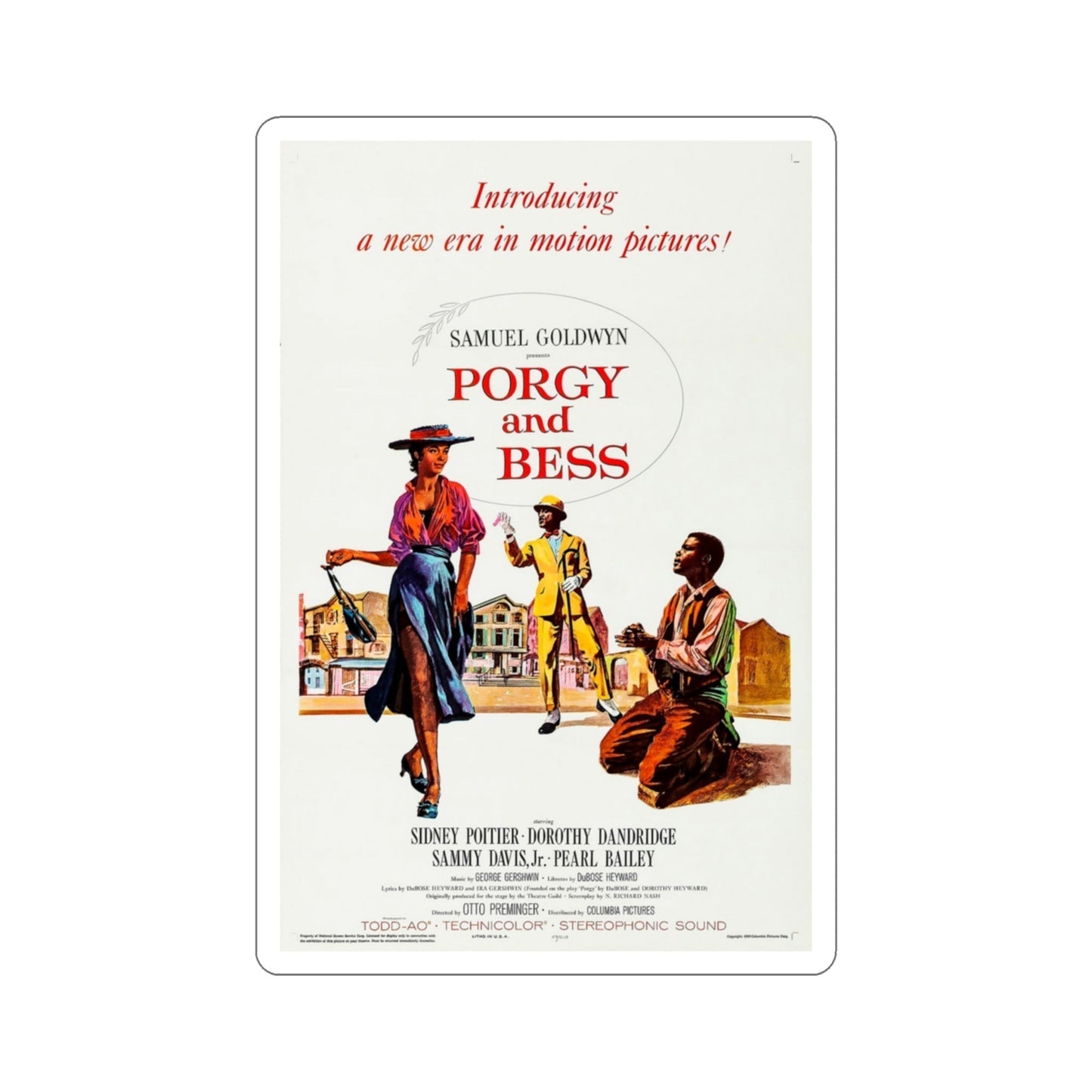 Porgy and Bess 1959 Movie Poster STICKER Vinyl Die-Cut Decal-3 Inch-The Sticker Space