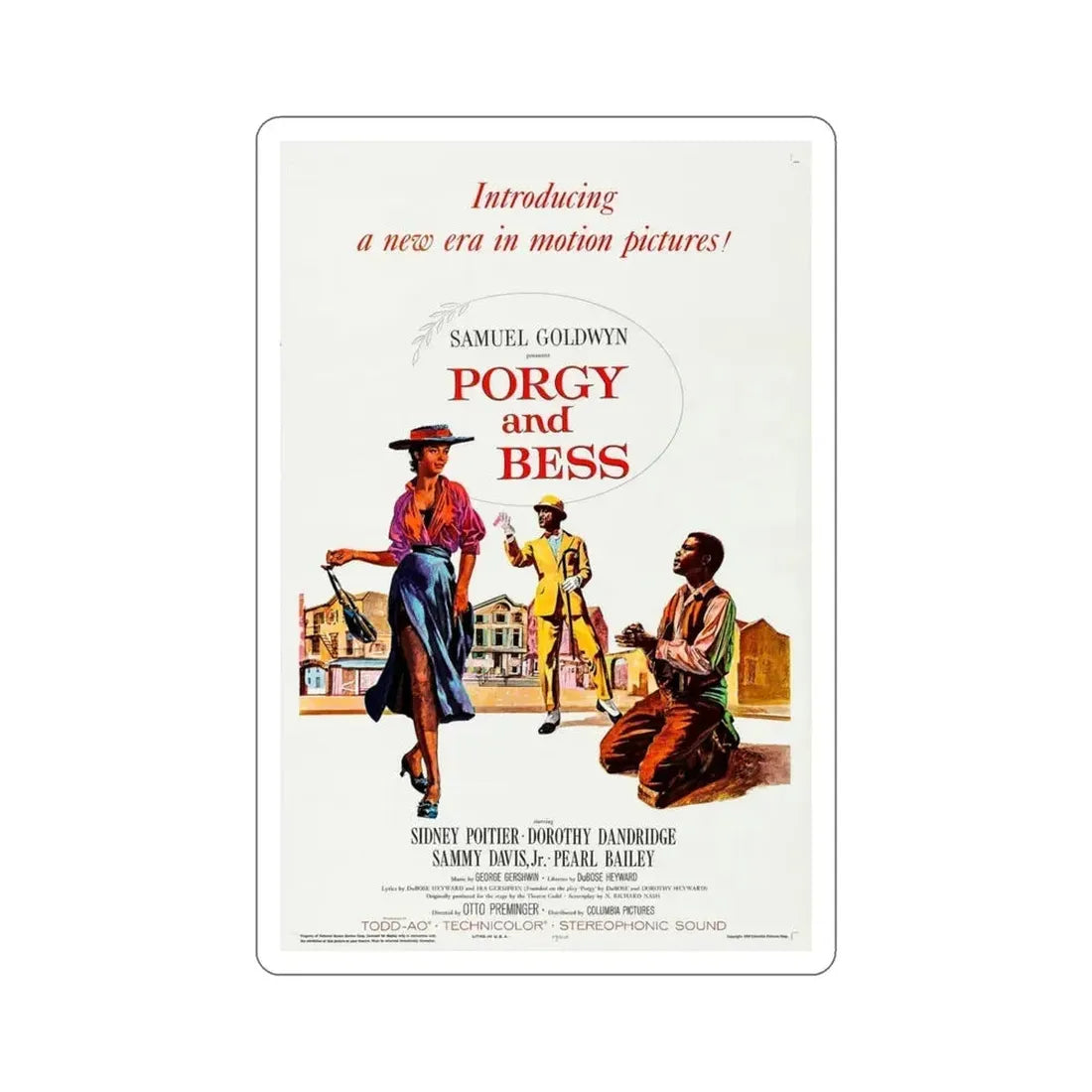 Porgy and Bess 1959 Movie Poster STICKER Vinyl Die-Cut Decal 4 Inch - The Sticker Space