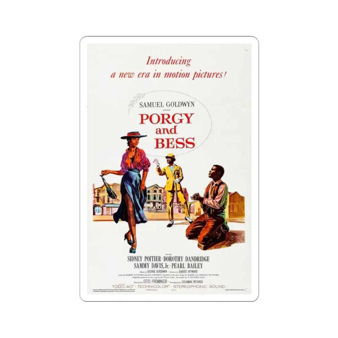 Porgy and Bess 1959 Movie Poster - STICKER Vinyl Kiss-Cut Decal 2 Inch White - The Sticker Space