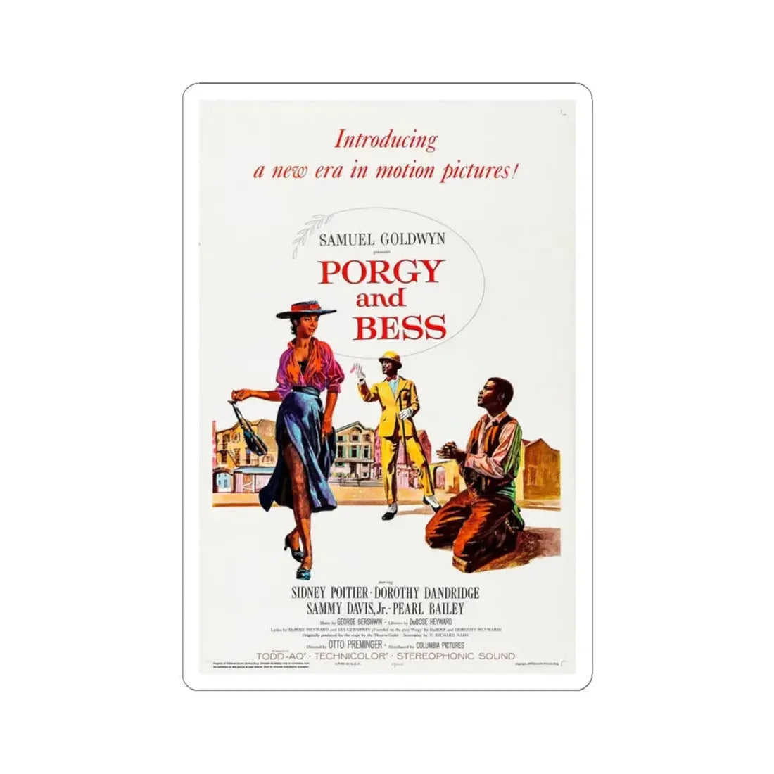 Porgy and Bess 1959 Movie Poster - STICKER Vinyl Kiss-Cut Decal 3 Inch White - The Sticker Space