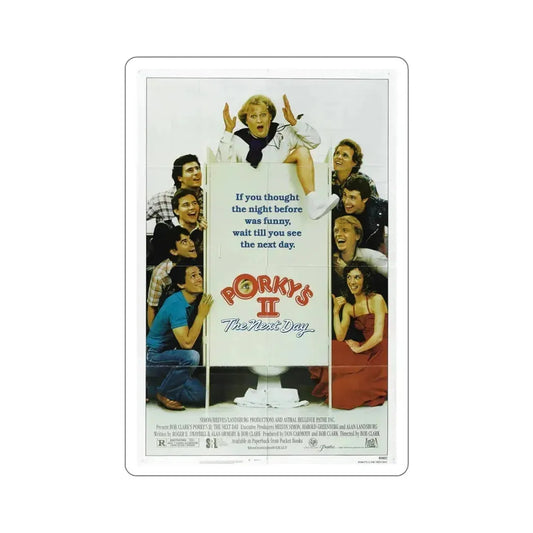 Porky's II The Next Day 1983 Movie Poster STICKER Vinyl Die-Cut Decal 6 Inch - The Sticker Space