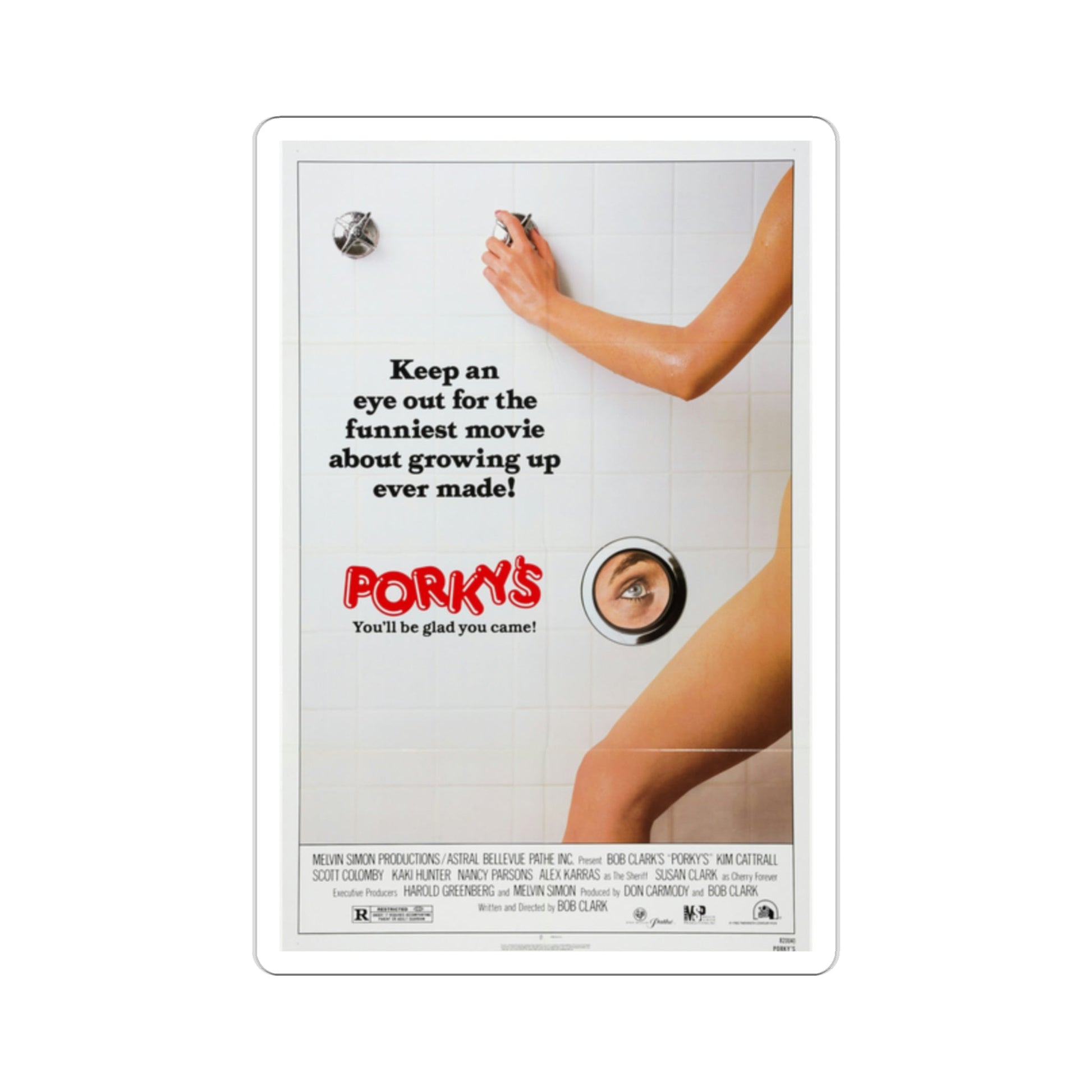 Porky's 1982 Movie Poster STICKER Vinyl Die-Cut Decal-2 Inch-The Sticker Space