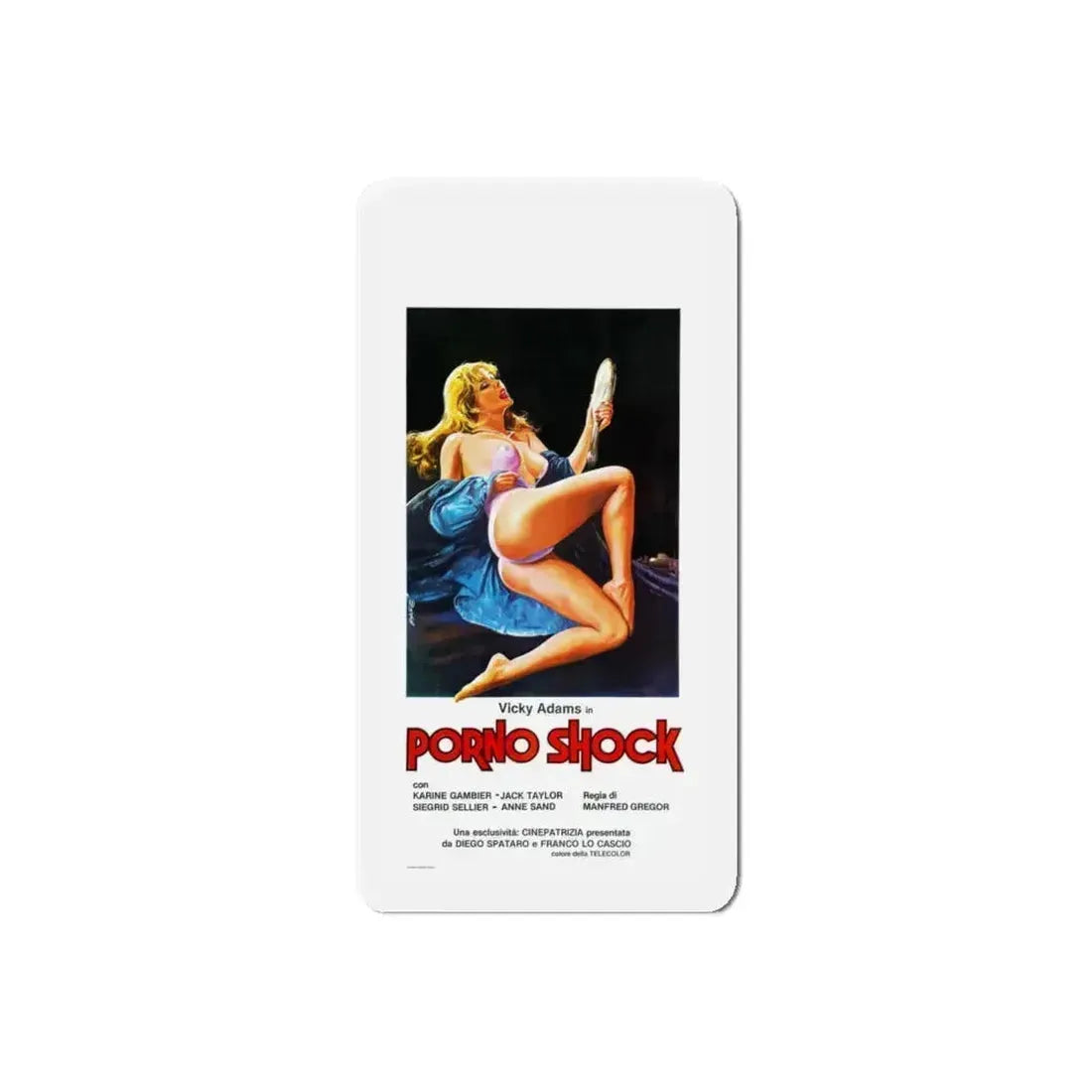 PORNO SHOCK (VOODOO PASSION) 1977 Movie Poster - Refrigerator Magnet 6 Inch Die-Cut - The Sticker Space