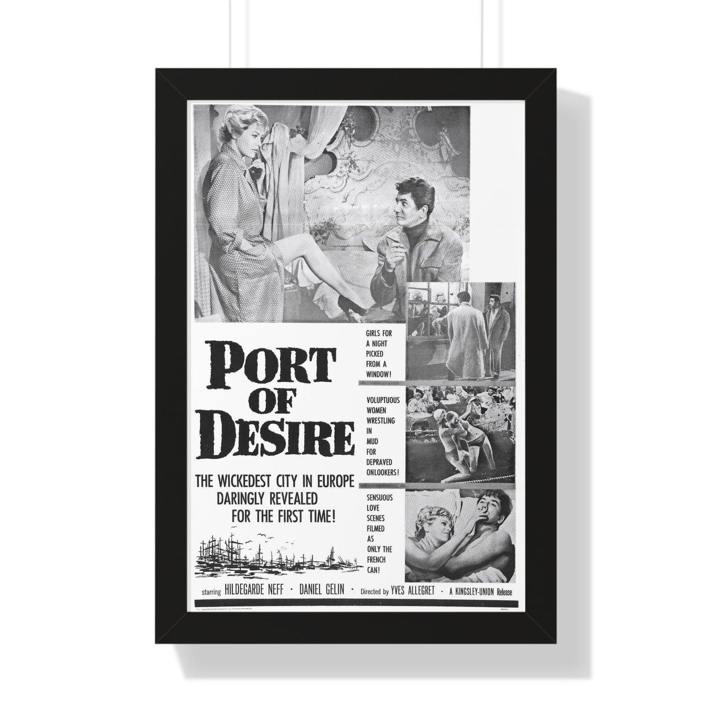 PORT OF DESIRE 1958 - Framed Movie Poster-16″ x 24″-The Sticker Space